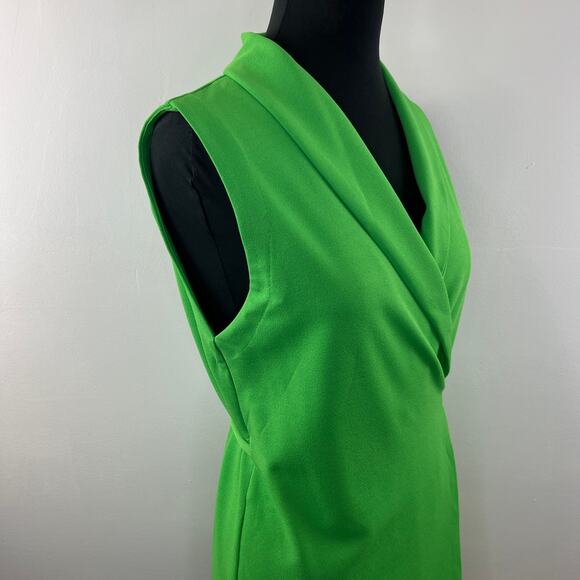 NWT Zara Green Tied Blazer Dress Sleeveless Mini Short V-Neck 7901/144 S NEW - Picture 3 of 8